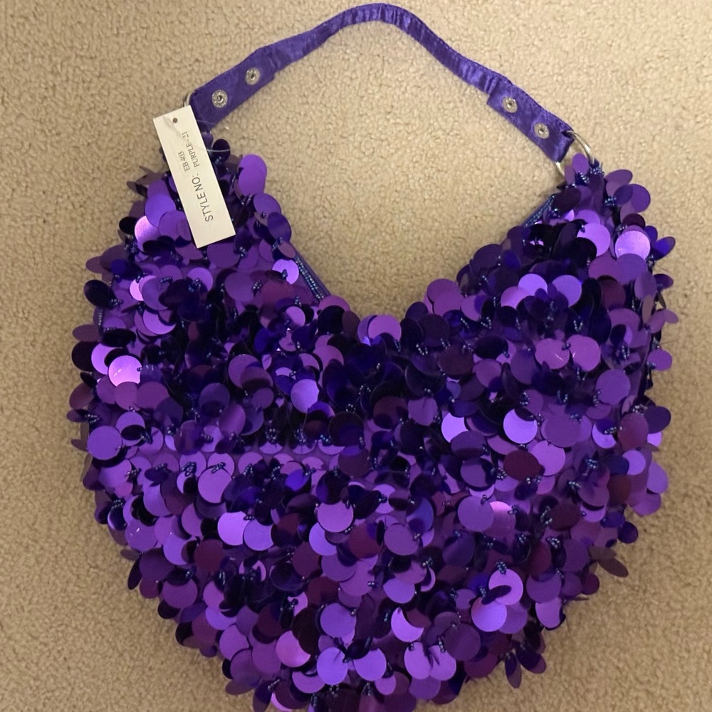 NEW! Purple Sequin Clutch